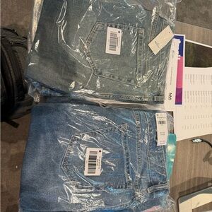 Blue and Gray Denim Jeans